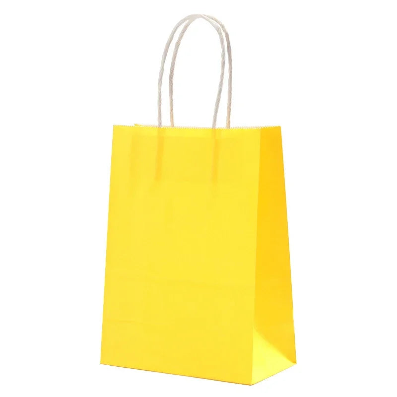 10 pcs Kraft Bag Paper Gift Bags,Reusable,Grocery Shopping Bags for Packaging Craft Gifts Wedding Business Retail Party Bags