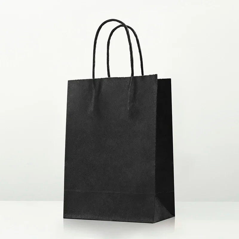 10 pcs Kraft Bag Paper Gift Bags,Reusable,Grocery Shopping Bags for Packaging Craft Gifts Wedding Business Retail Party Bags